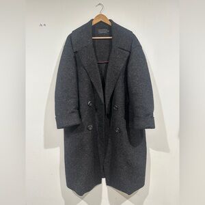 Peruvian Connection Charcoal Gray Alpaca Overcoat